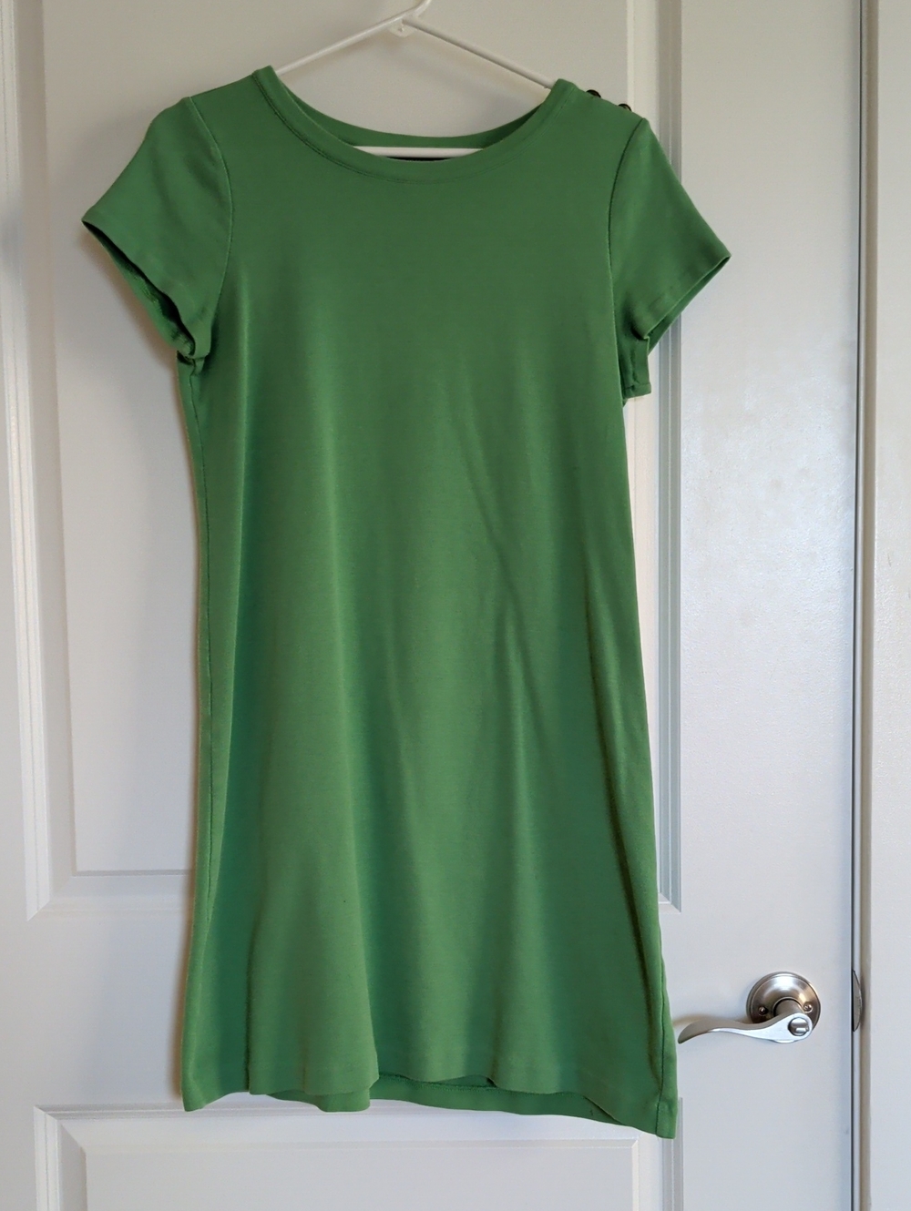 Talbots Green Short-Sleeve Shift Dress - Size Small